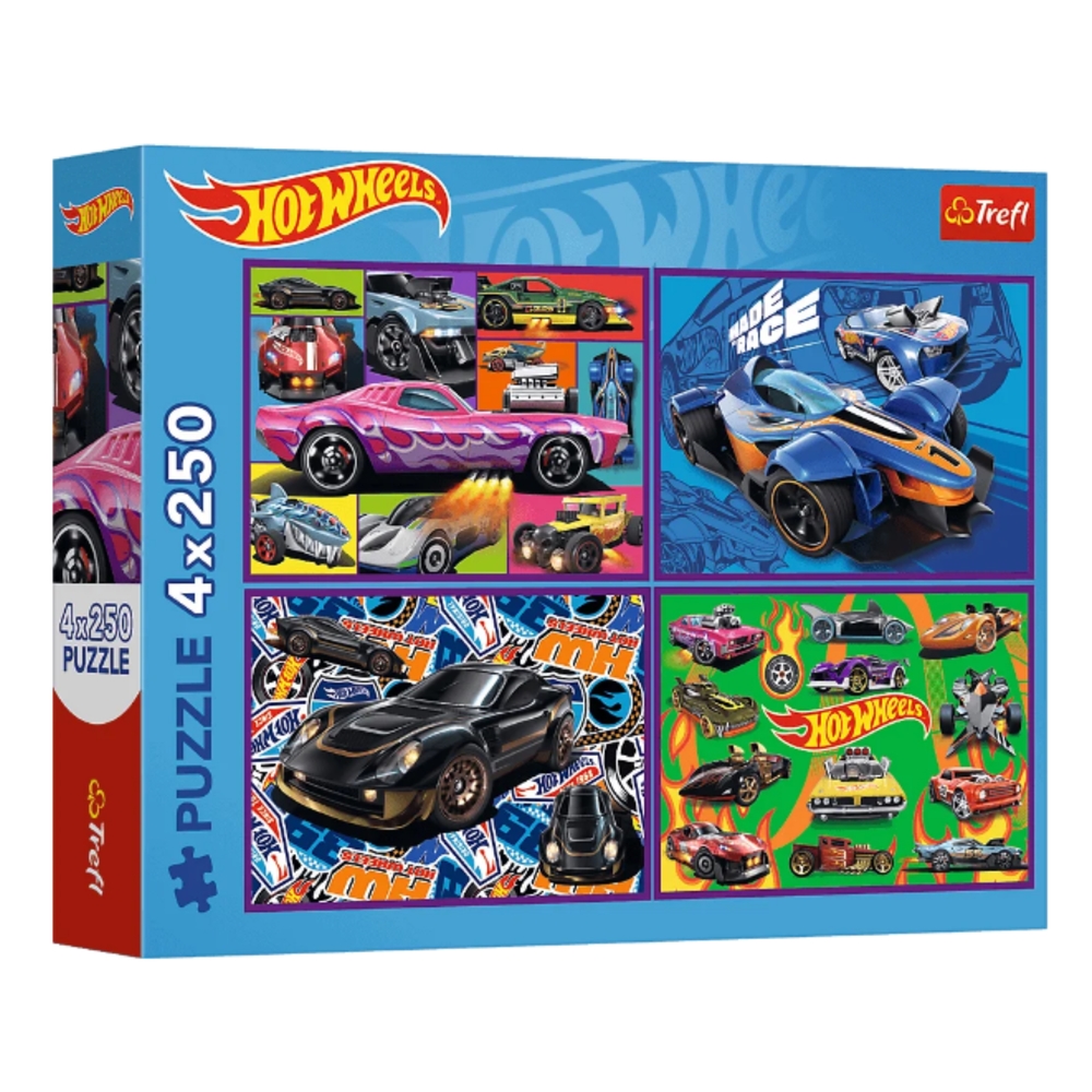 TREFL PUZZLE HOTWEELS 4X250 13312