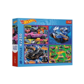 TREFL PUZZLE HOTWEELS 4X250 13312