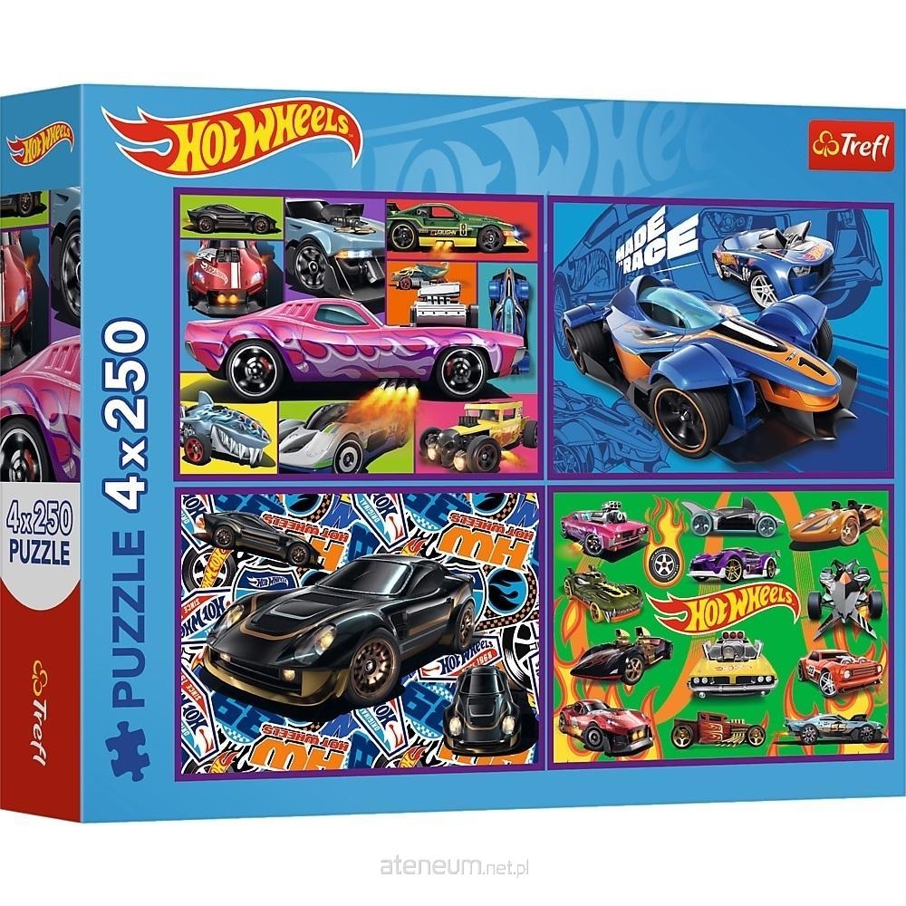 TREFL PUZZLE HOTWEELS 4X250 13312