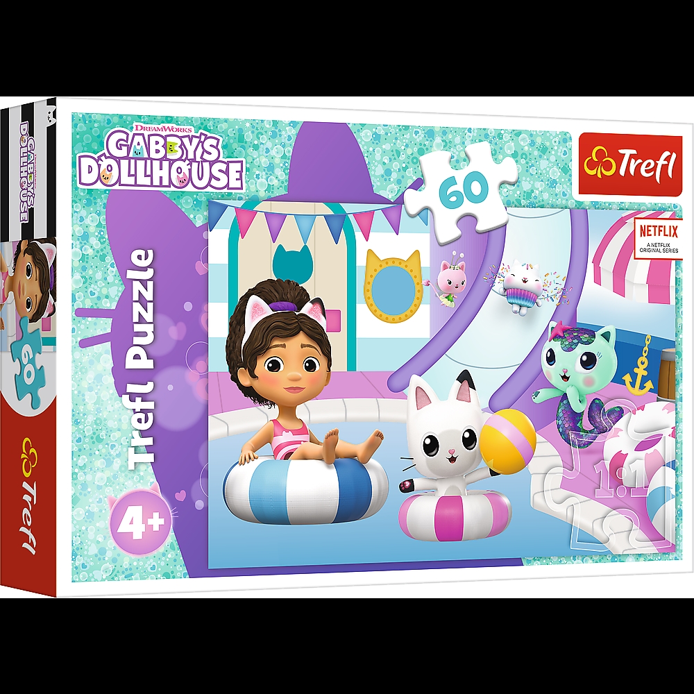 Puzzle - 60 - Gabby na basenie - Universal Gabbys