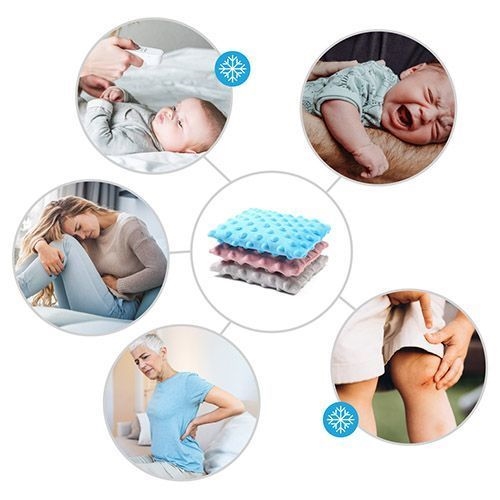 BABYONO TERMOFOR Z PESTEK WIŚNI SZARY