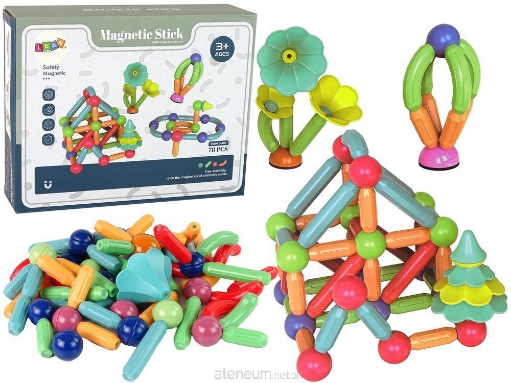 Magnetyczne Klocki Konstrukcyjne Plastikowe 78 Ele