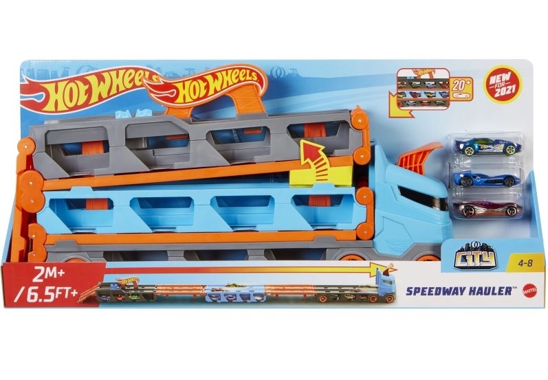 HW CITY Mega długi transporter 2w1+autka GVG37 /2