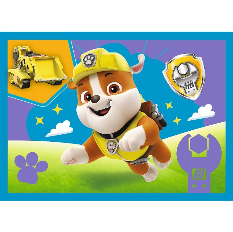 Puzzle - 4w1 - Biegnące Pieski - 34628