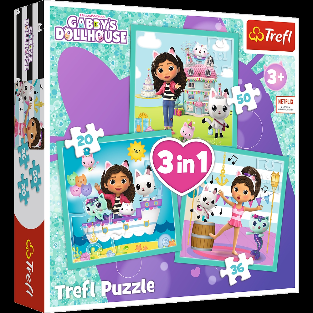 PUZZLE 3w1 Aktywności Gabi 34871