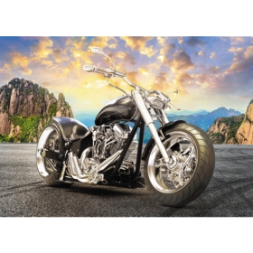 Puzzle 500 el. Czarny motocykl 37384