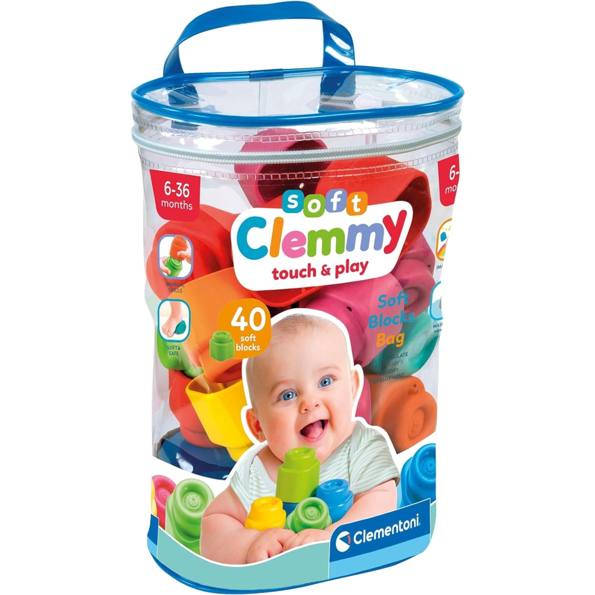 CLE BABY Clemmy woreczek z 40 klockami 17878