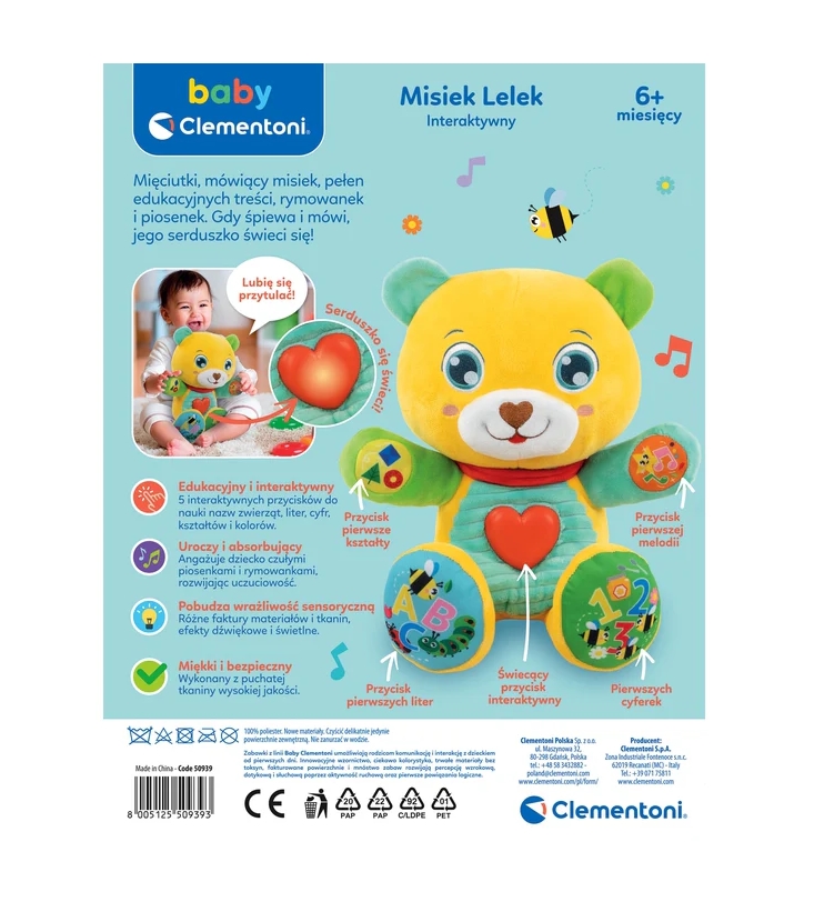 CLE BABY nowy mówiący plusz Lelek 50939
