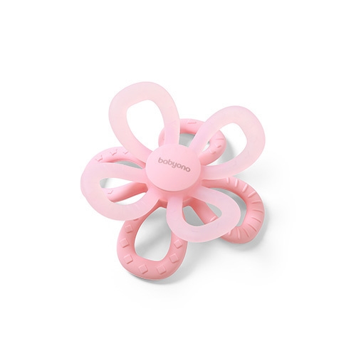 BABYONO GRYZAK FLOWER RÓŻ 1596/01