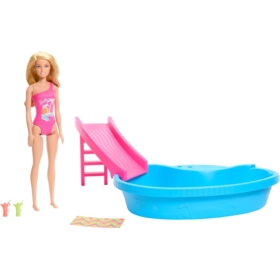 *****Barbie lalka z basenem+zjeżdżalnia HRJ74 /4