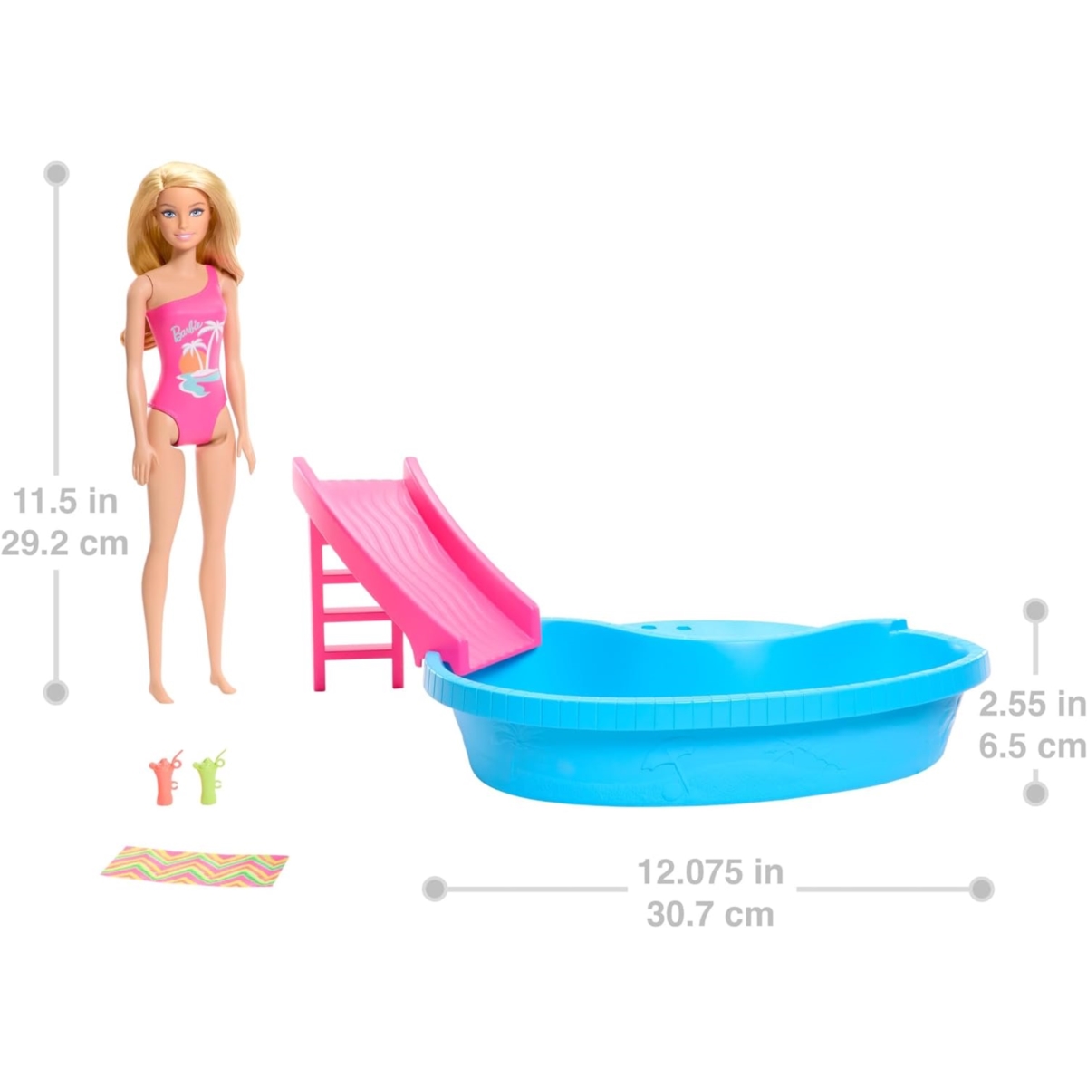 *****Barbie lalka z basenem+zjeżdżalnia HRJ74 /4