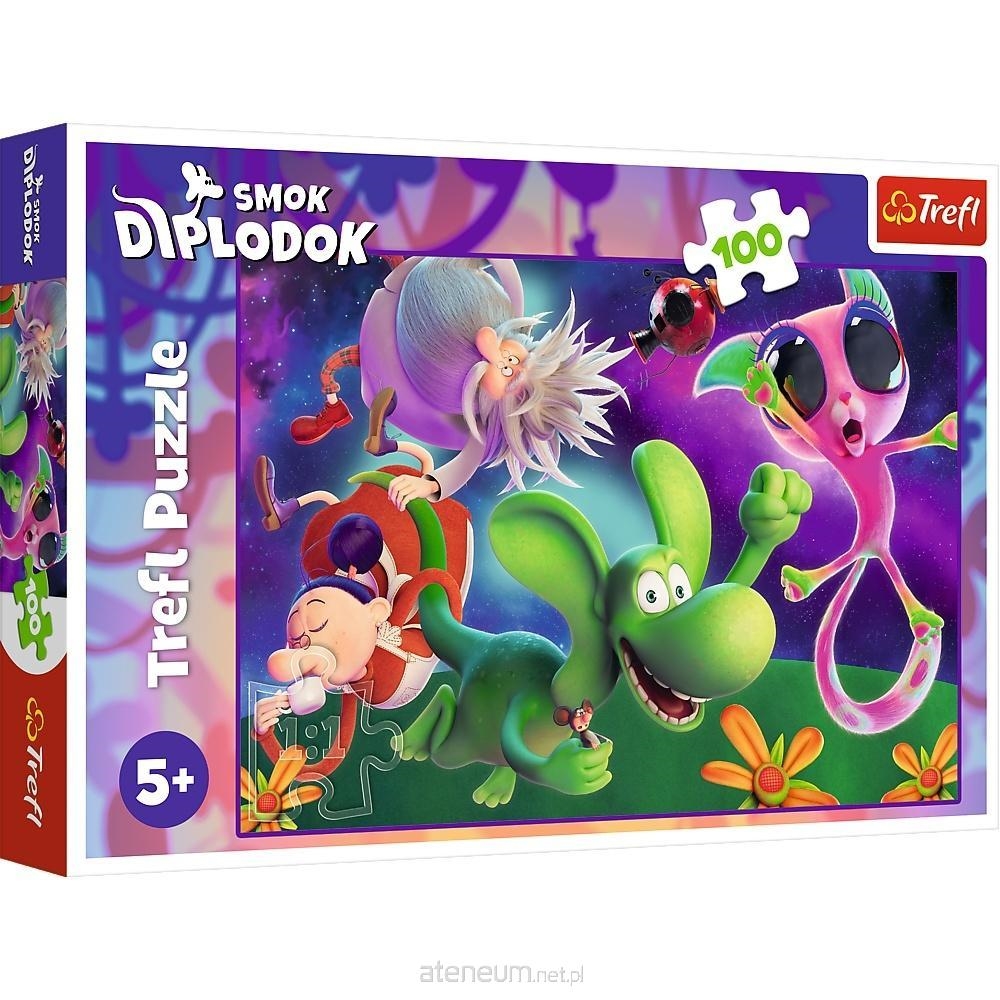 Puzzle - 100 - Smok Diplodok i przyjaciele - Human