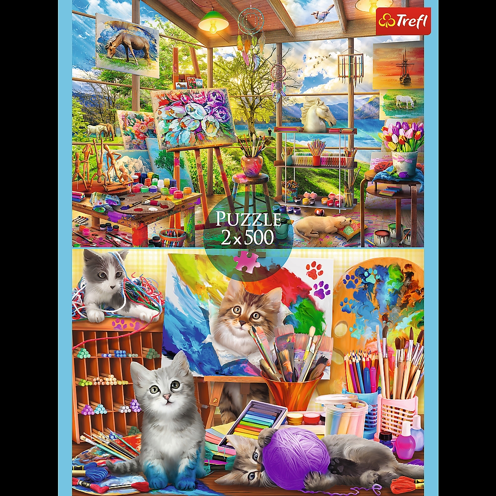 PUZZLE 2x500 Sztuka malowania 37530