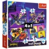 PUZZLE 4w1 Poznaj Batwheels /Warner 34658