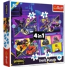 PUZZLE 4w1 Poznaj Batwheels /Warner 34658