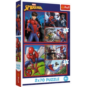 PUZZLE 2x70 Pajęcze historie / Marvel 34443