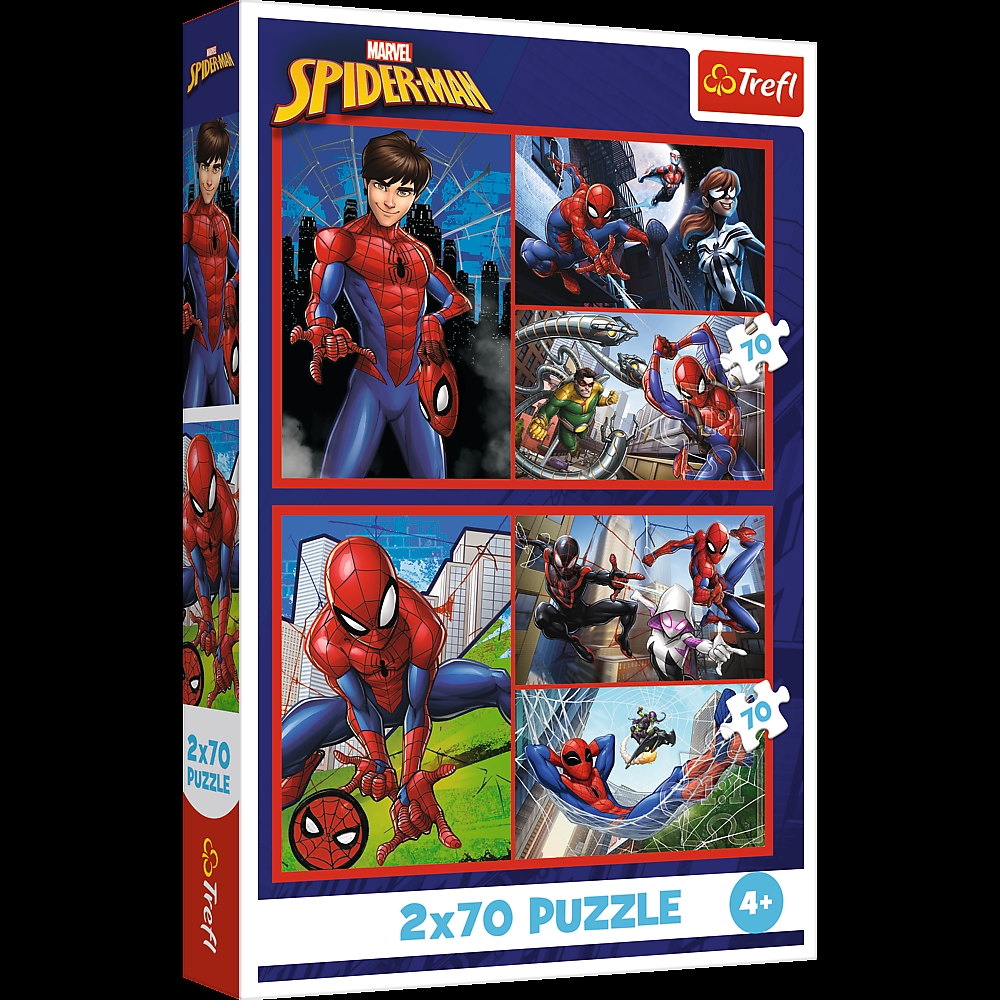 PUZZLE 2x70 Pajęcze historie / Marvel 34443