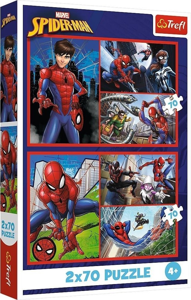 PUZZLE 2x70 Pajęcze historie / Marvel 34443
