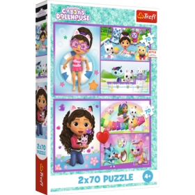 PUZZLE 2x70 Baw się z Gabby 34438