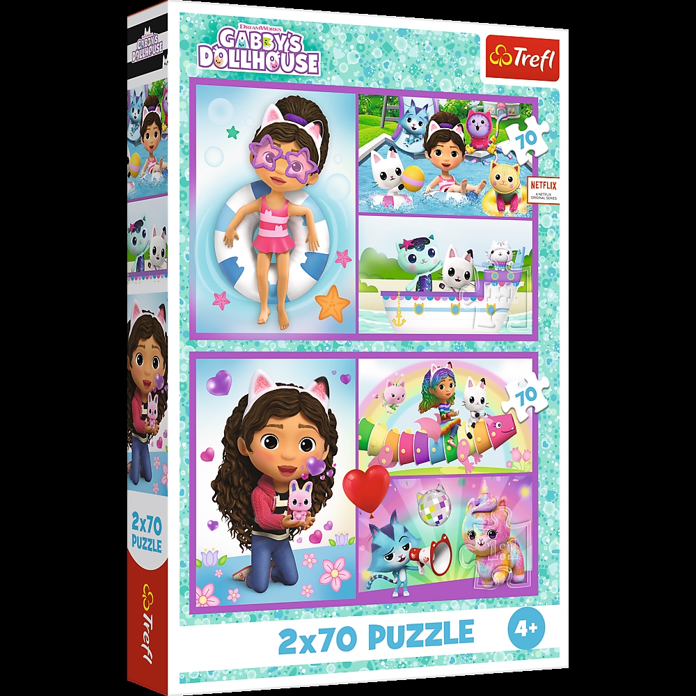 PUZZLE 2x70 Baw się z Gabby 34438