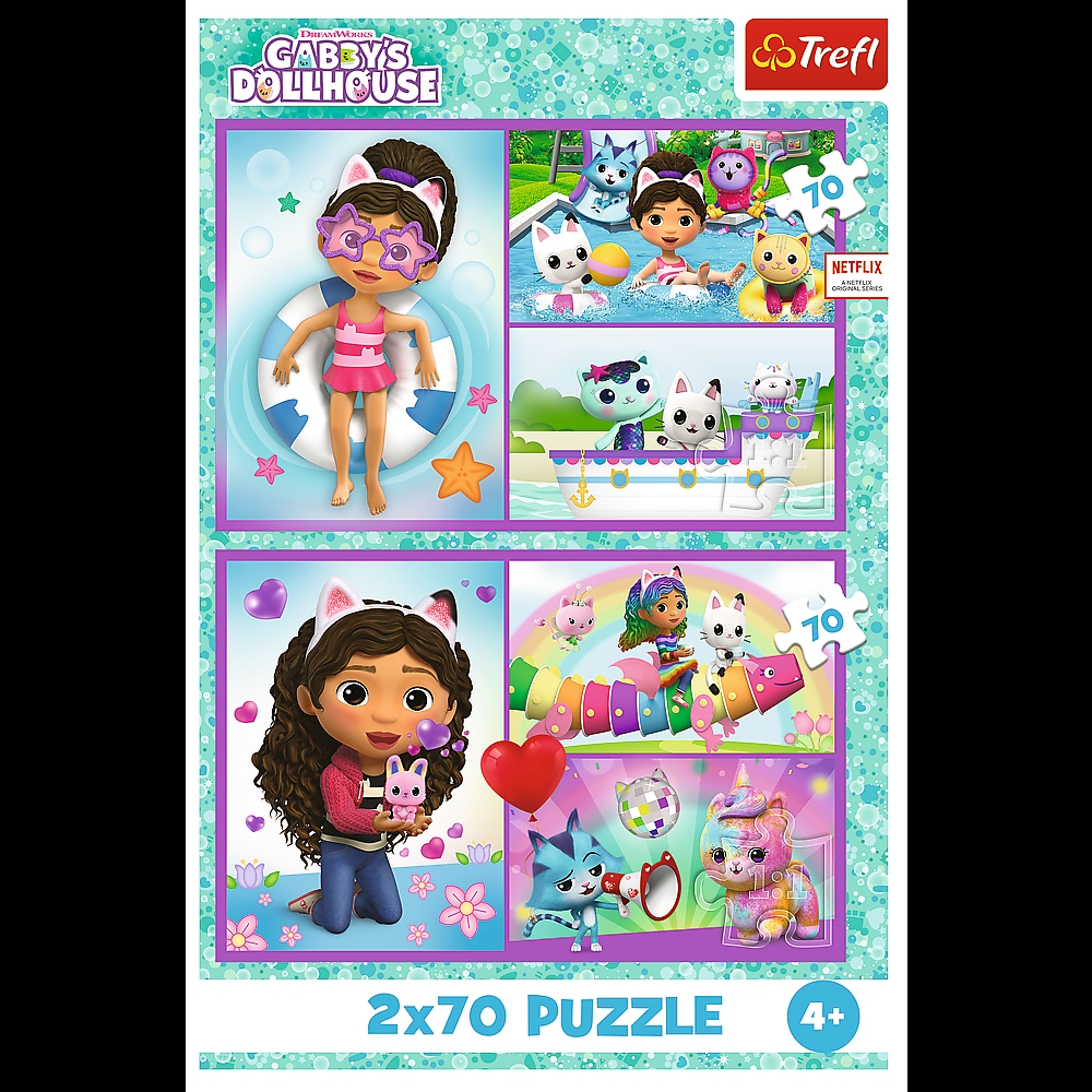 PUZZLE 2x70 Baw się z Gabby 34438