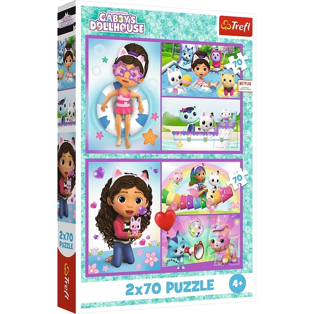 PUZZLE 2x70 Baw się z Gabby 34438
