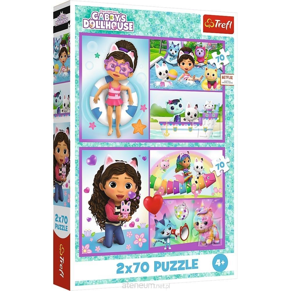 PUZZLE 2x70 Baw się z Gabby 34438