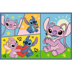 PUZZLE 2x70 Ze Stitchem nie ma nudy 34444