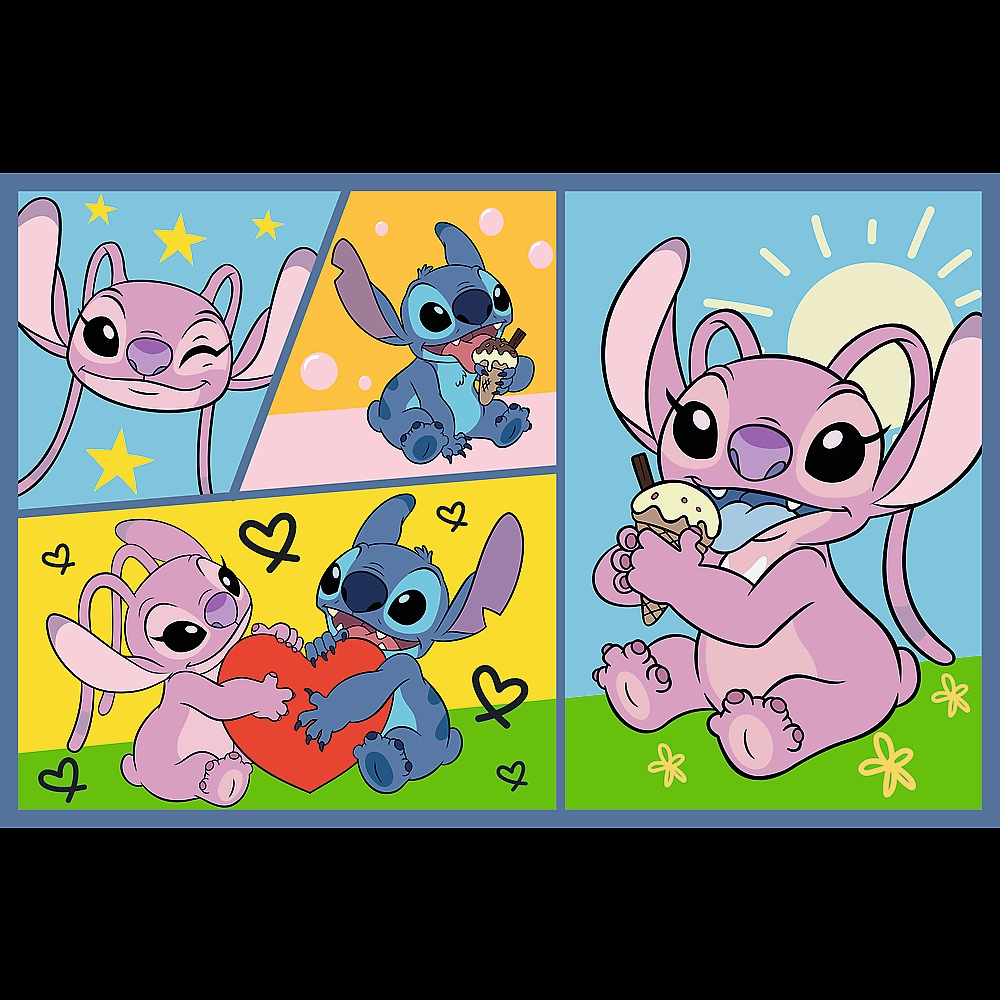 PUZZLE 2x70 Ze Stitchem nie ma nudy 34444