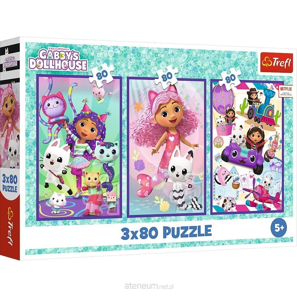 Puzzle 3x80 - Kolorowe dni Gabby - Universal Gabby