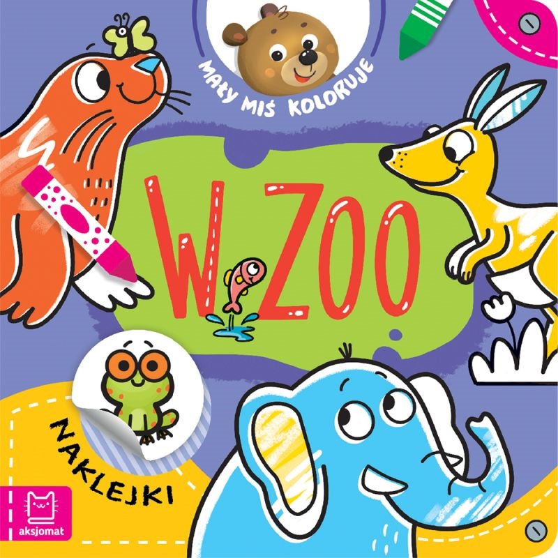 Mały miś koloruje W ZOO 37156
