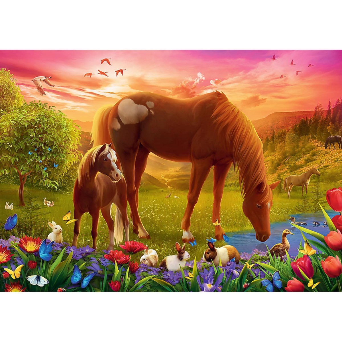 PUZZLE 500 Konie na łące 37451