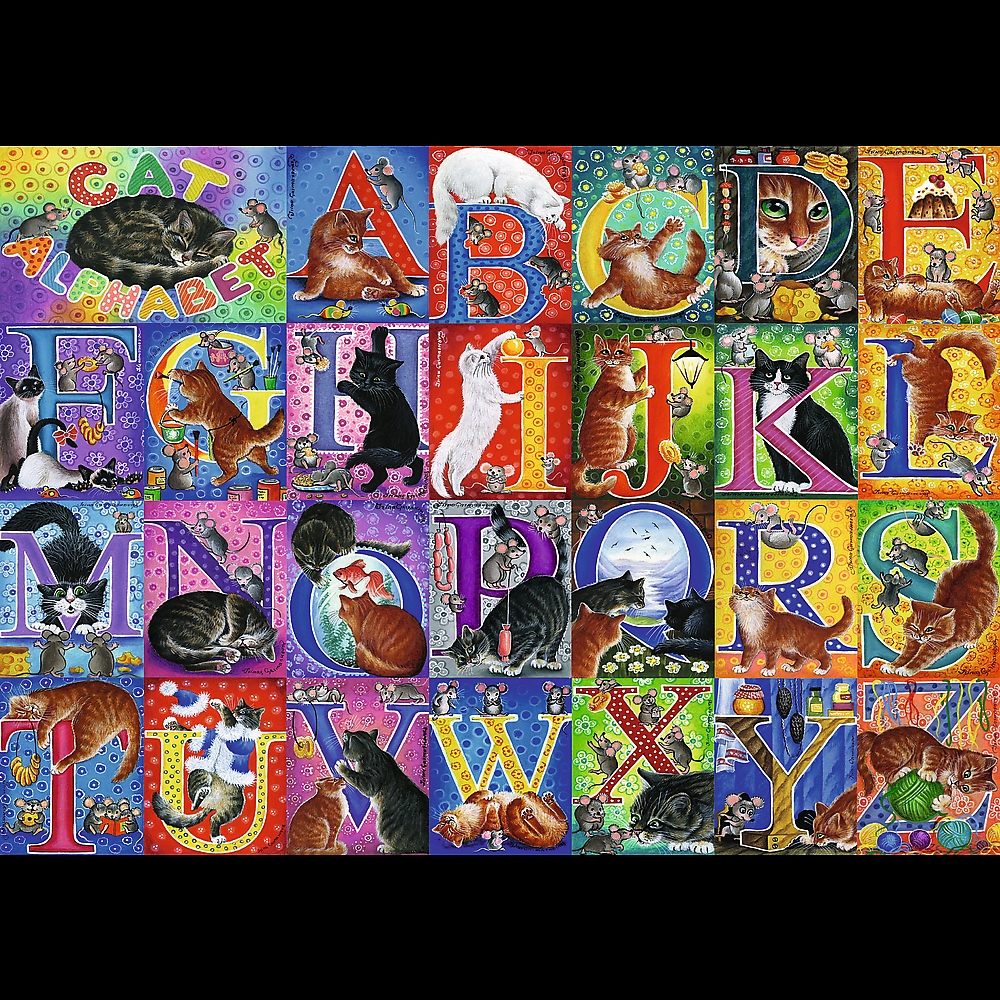 PUZZLE 500 Koci alfabet 37527