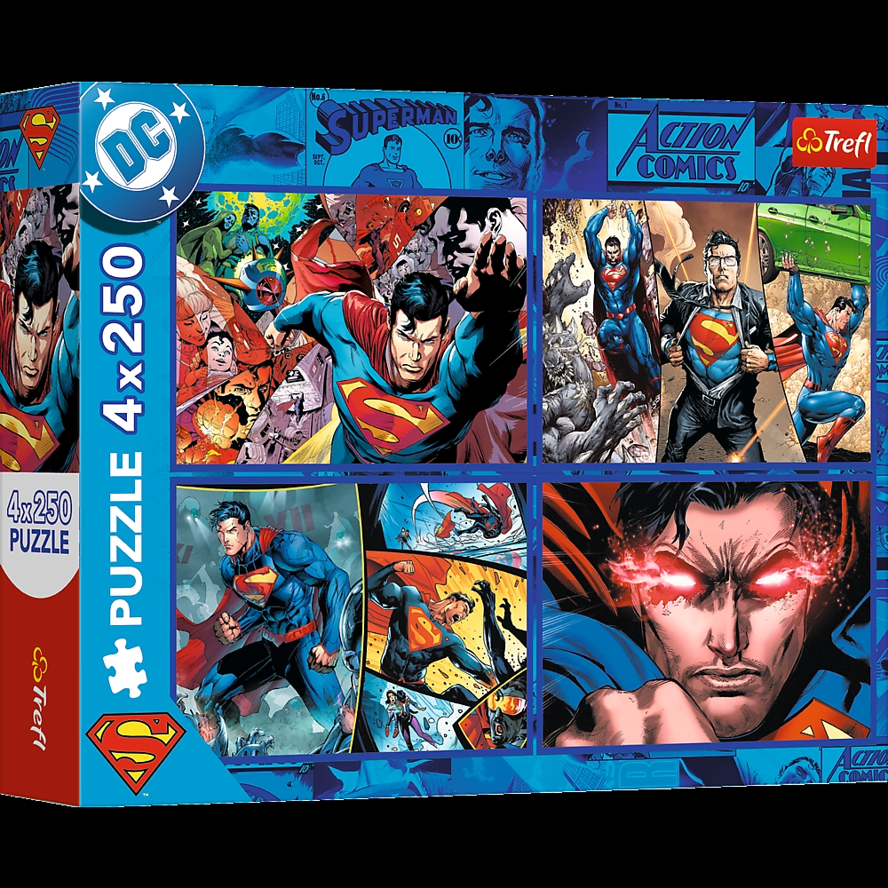 PUZZLE 4x250 Odwaga Supermana / Warner 13340
