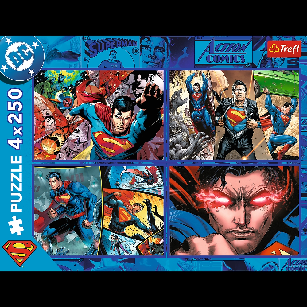 PUZZLE 4x250 Odwaga Supermana / Warner 13340