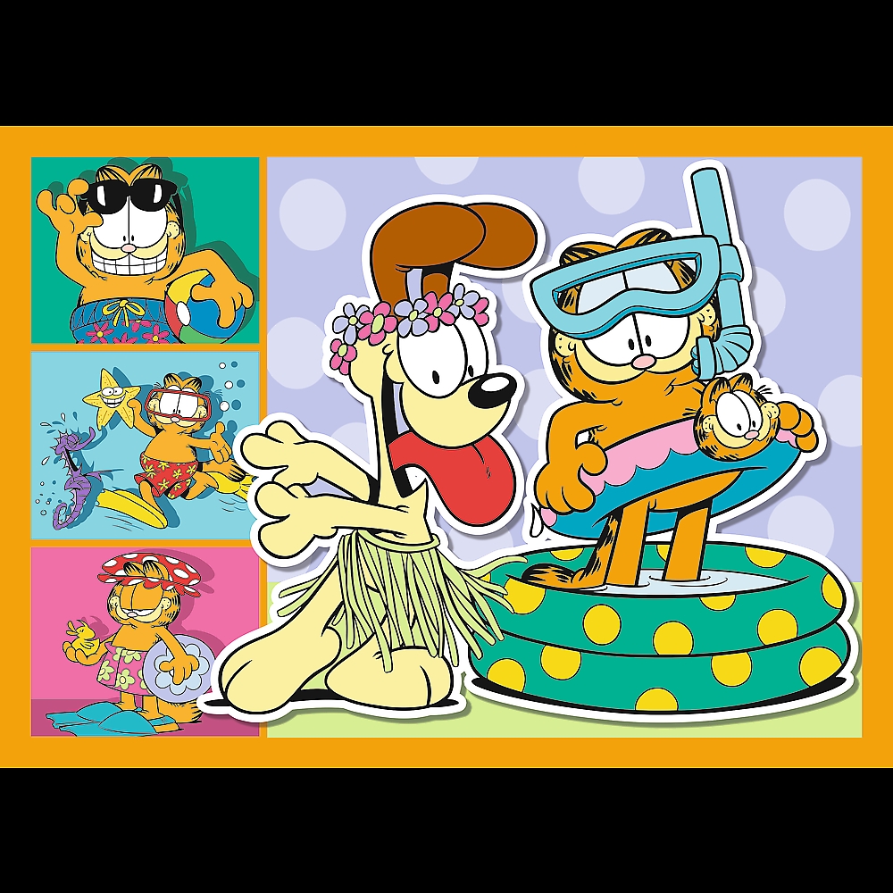 PUZZLE 4w1 Garfield kocha lazanię /Garfield 34673