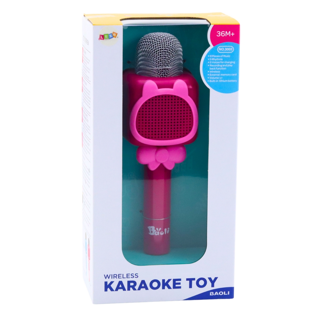 Mikrofon bezprzewodowy bluetooth różowy
