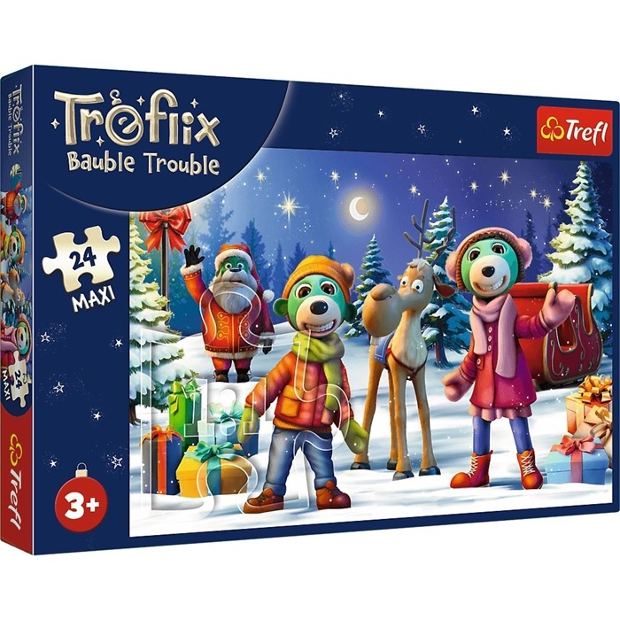 Puzzle 24 maxi Trefliki lepią bałwana 14375