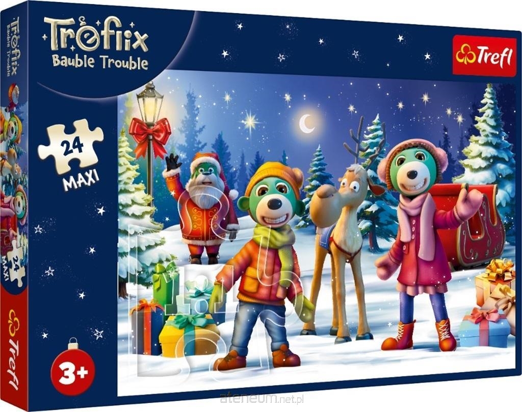 Puzzle 24 maxi Trefliki lepią bałwana 14375