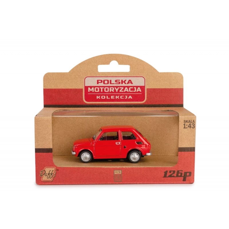 Kolekcja PRL Fiat 126p czerwony