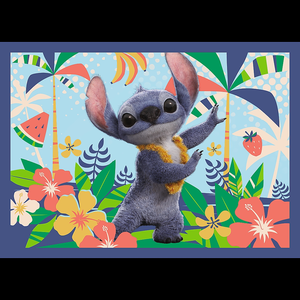 PUZZLE 4w1 Wakacje na Hawajach/Disney Stitch 34666