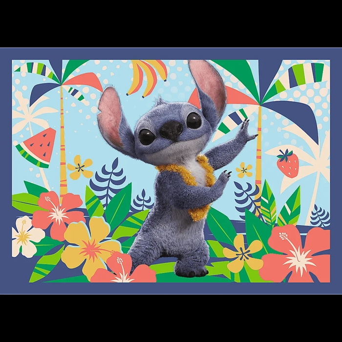 PUZZLE 4w1 Wakacje na Hawajach/Disney Stitch 34666