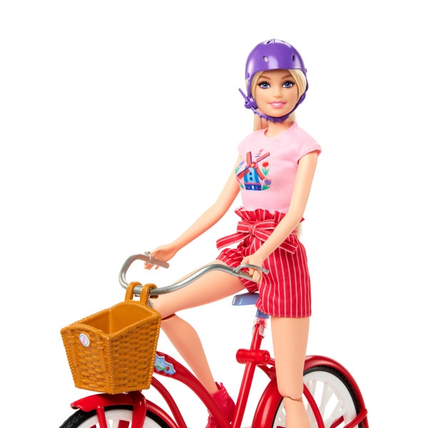Barbie lalka Pink Passport na rowerze HWJ00 /3
