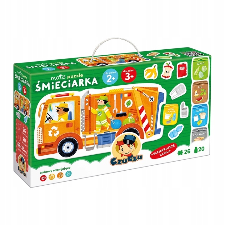 CzuCzu moto puzzle Śmieciarka 94010