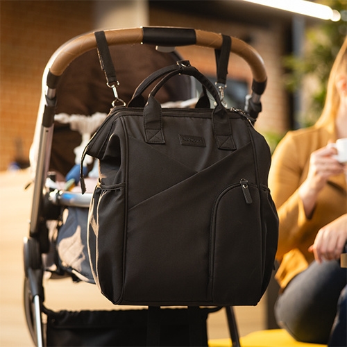 1649/01 BACKPACK FOR MOTHER MODERN STYLE BLACK