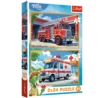 Puzzle 2x24 Wóz strażacki i karetka 34447