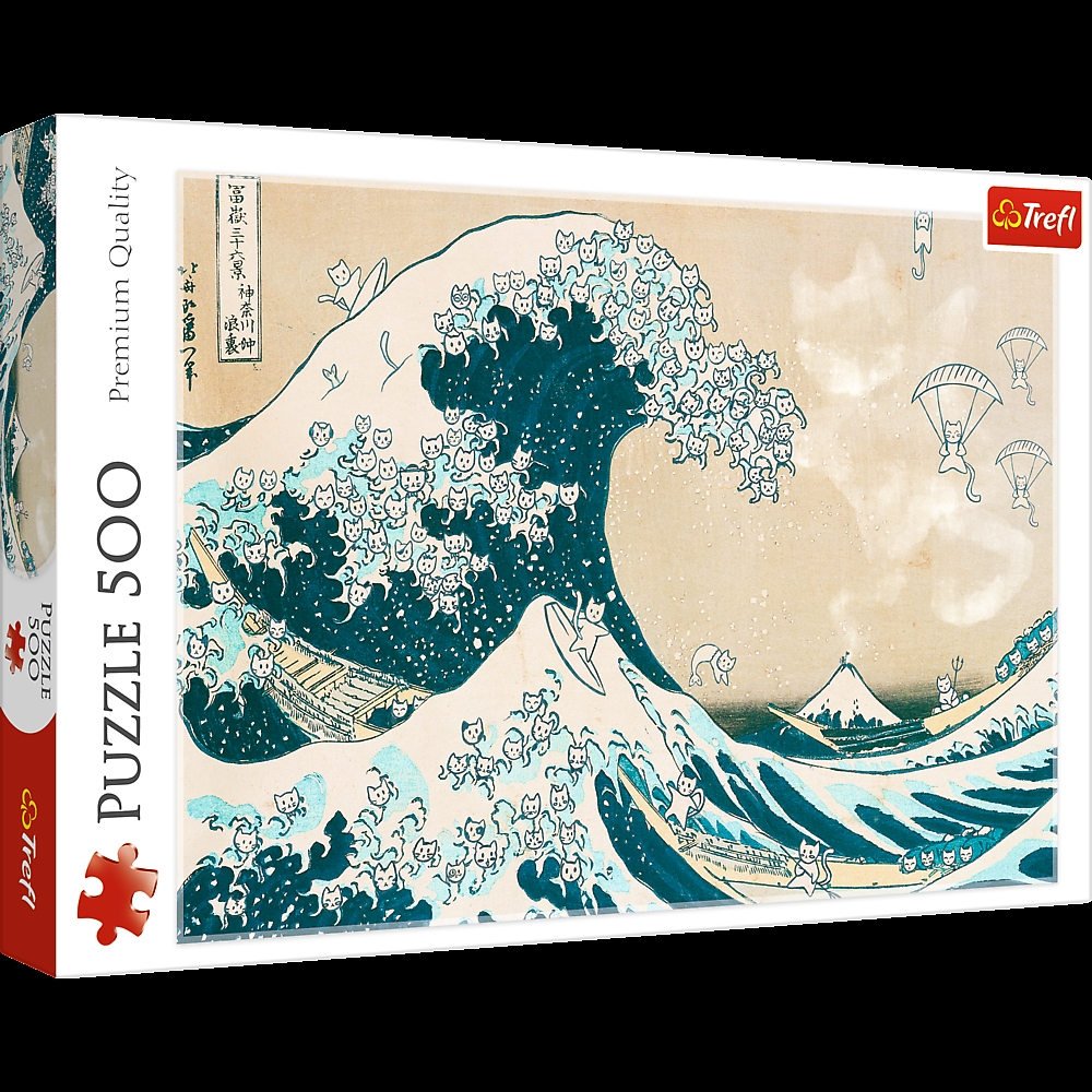 Puzzle 500 Wielka kocia fala 37537