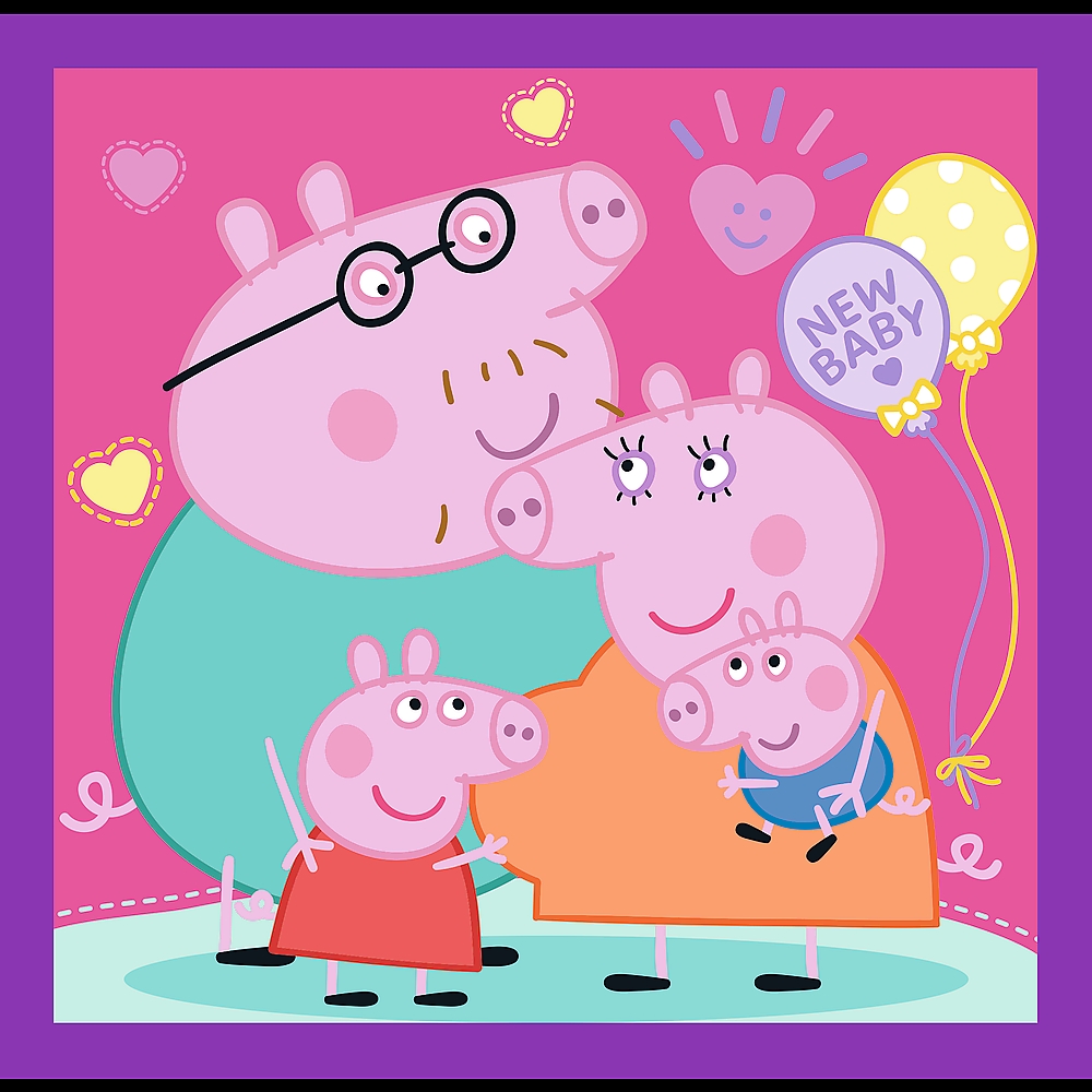Puzzle 3w1 Zwyczaje świnki Peppy 34893