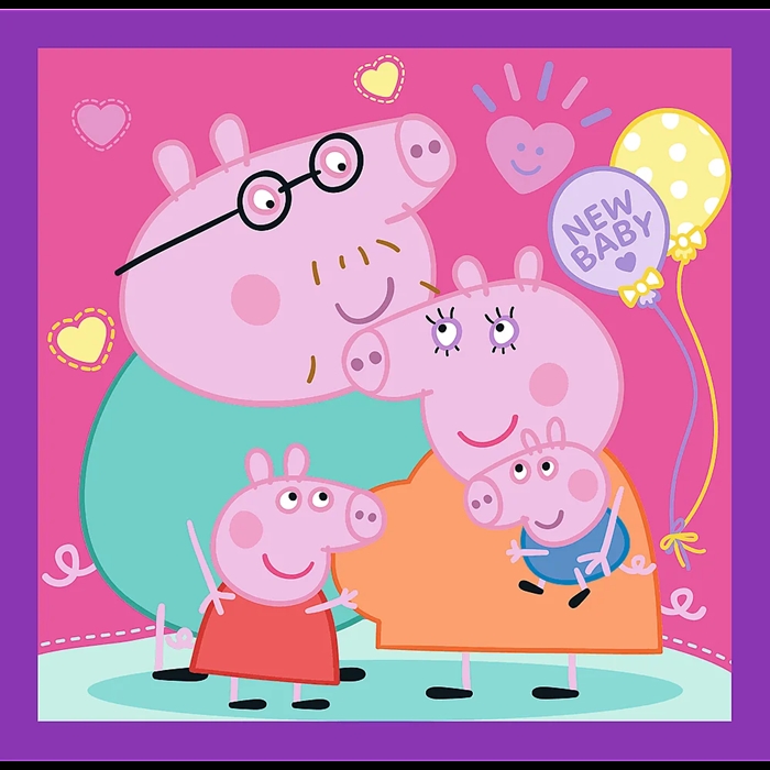 Puzzle 3w1 Zwyczaje świnki Peppy 34893