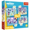 Puzzle 4w1 Zabawne zdarzenia Myszki Miki 34669
